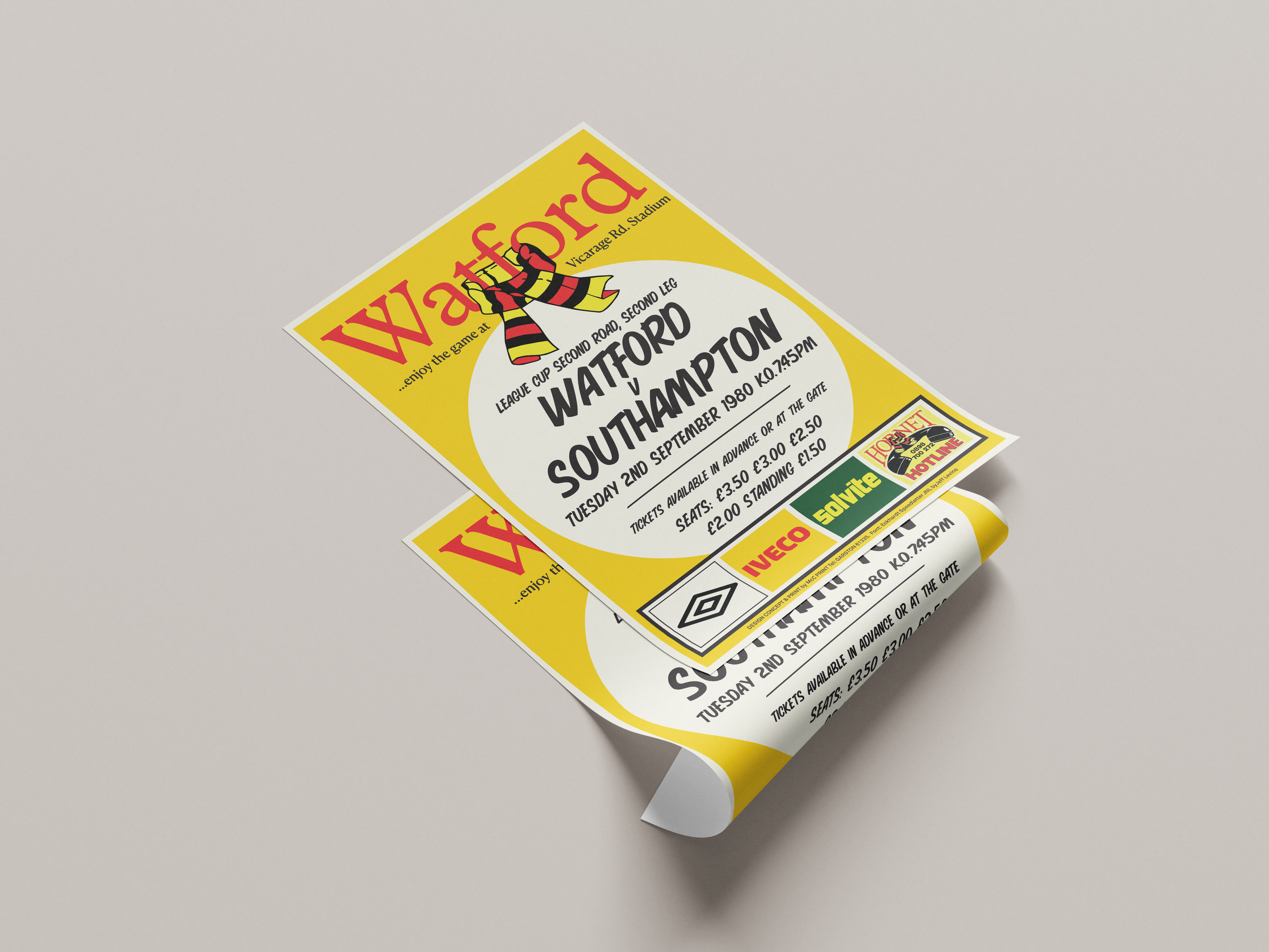 Watford FC Fixture Poster